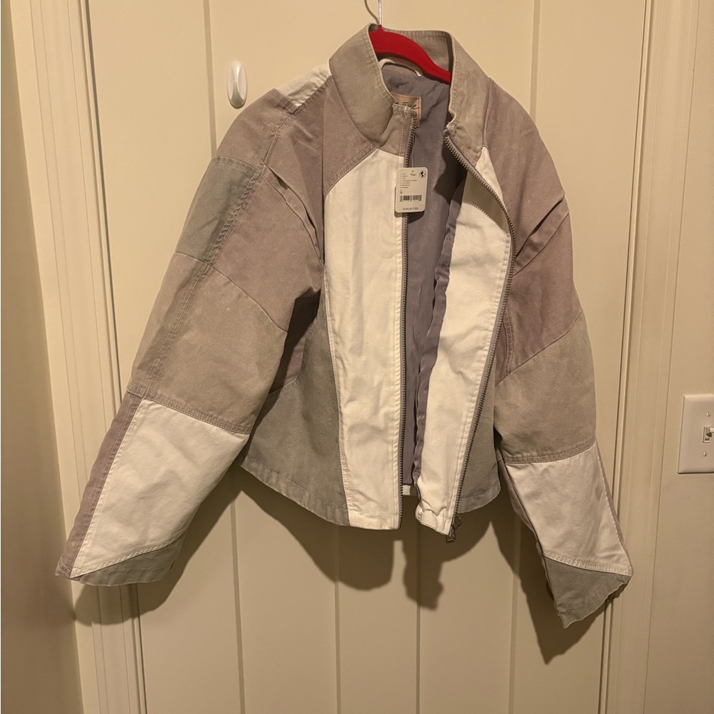 Free People We The Free Toni Pieced Jacket Medium Lavender Combo NWT - Picture 4 of 7